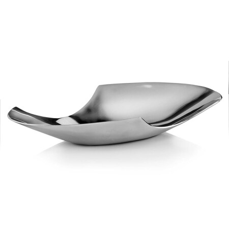 Homeroots 10 x 20 x 3 in. Buffed Talla Cut Edge Oval Tray 354896